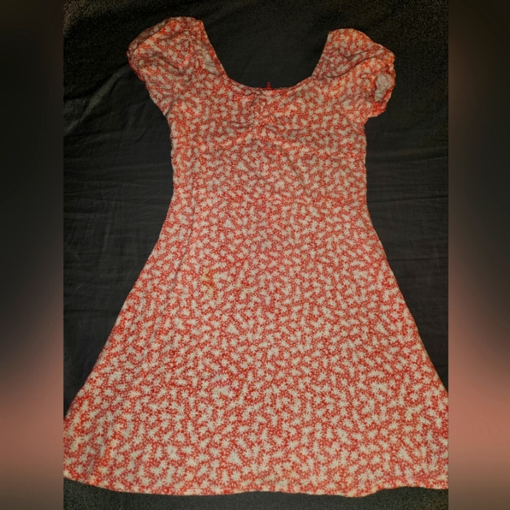 Girls Art Class Floral Puff Sleeve Dress Sz 6/6X - NWOT